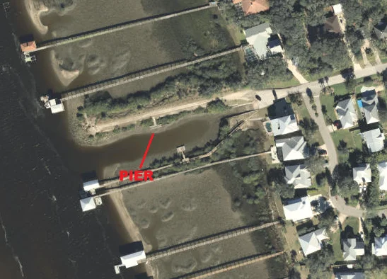 aerial palmetto road pier